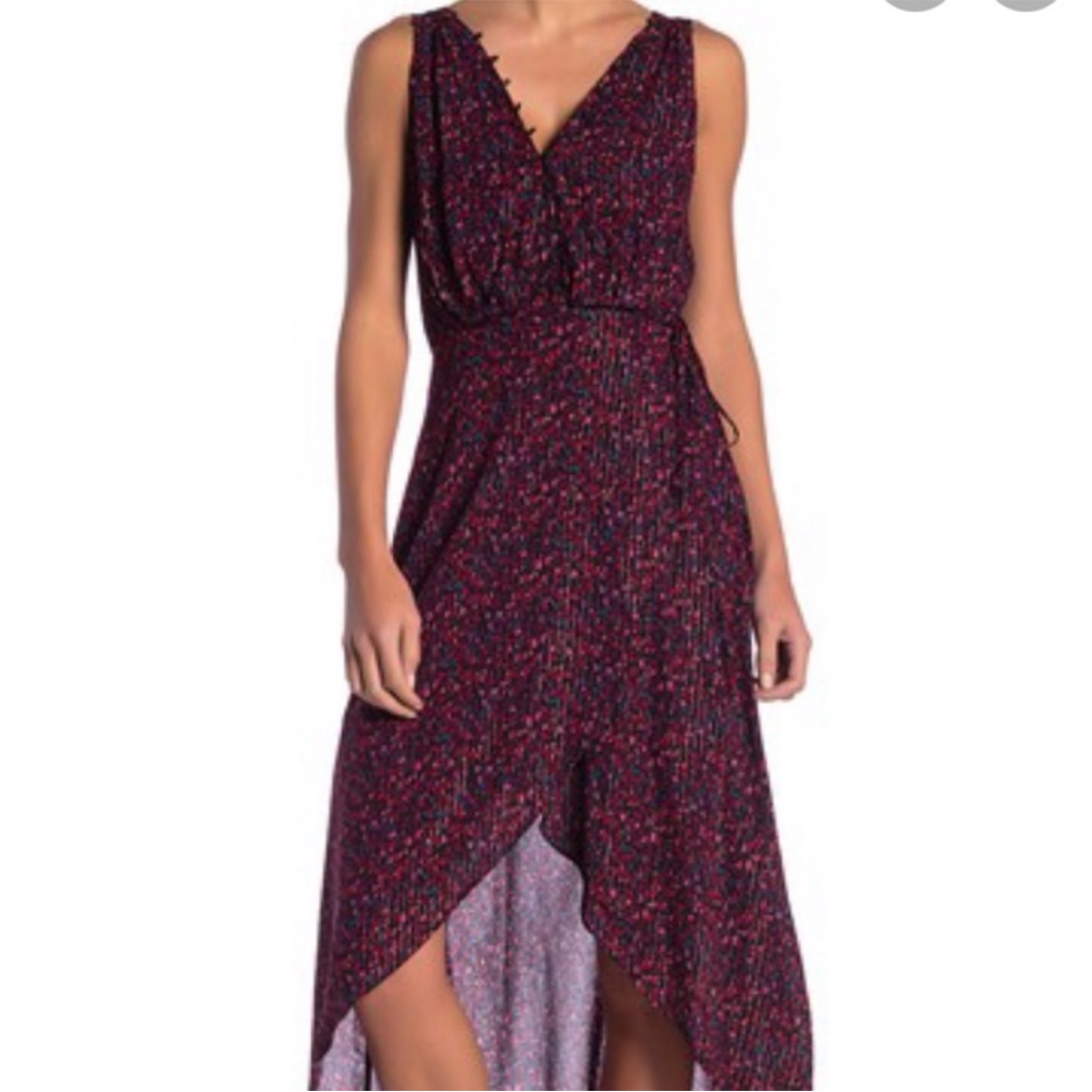 Adelyn Rae Black And Red High Low Dress